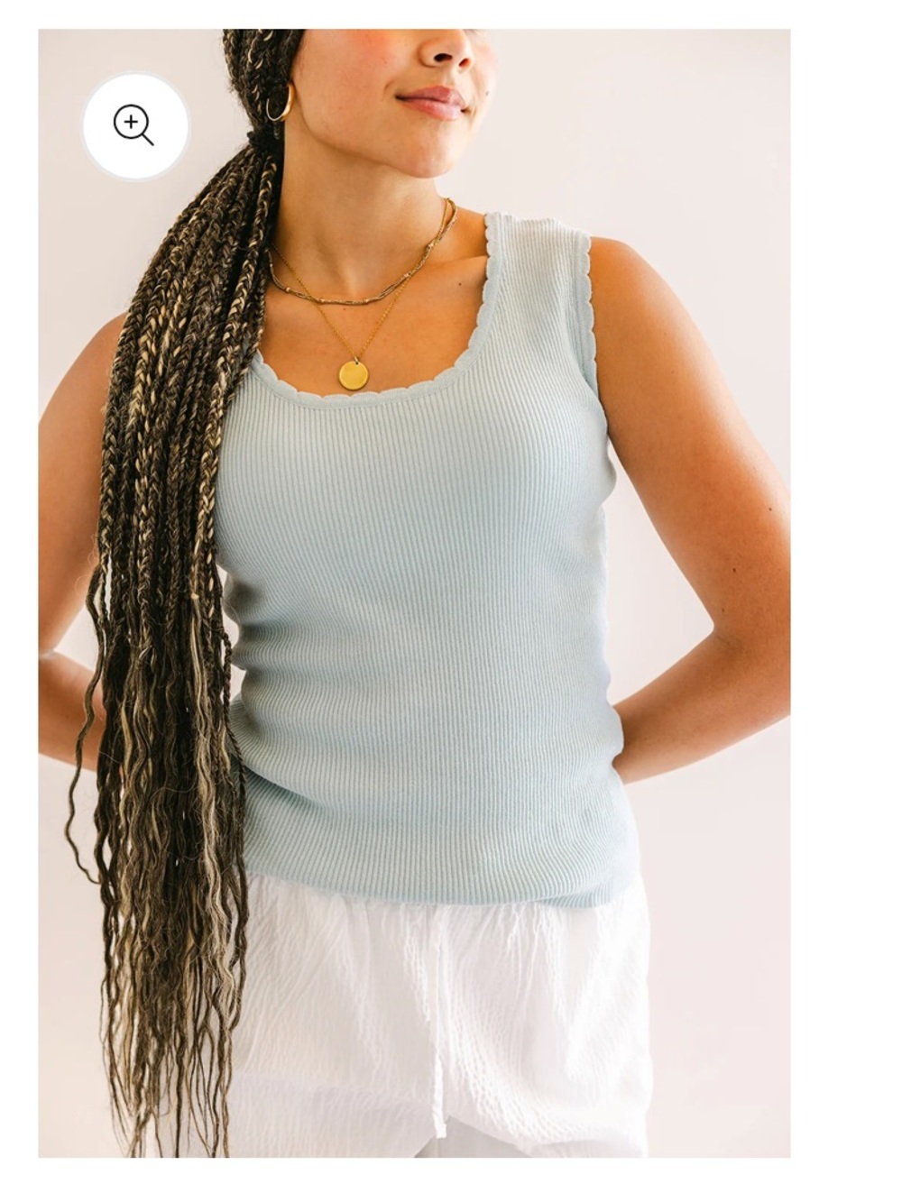 Everly co mist outline tank top M/L NWT